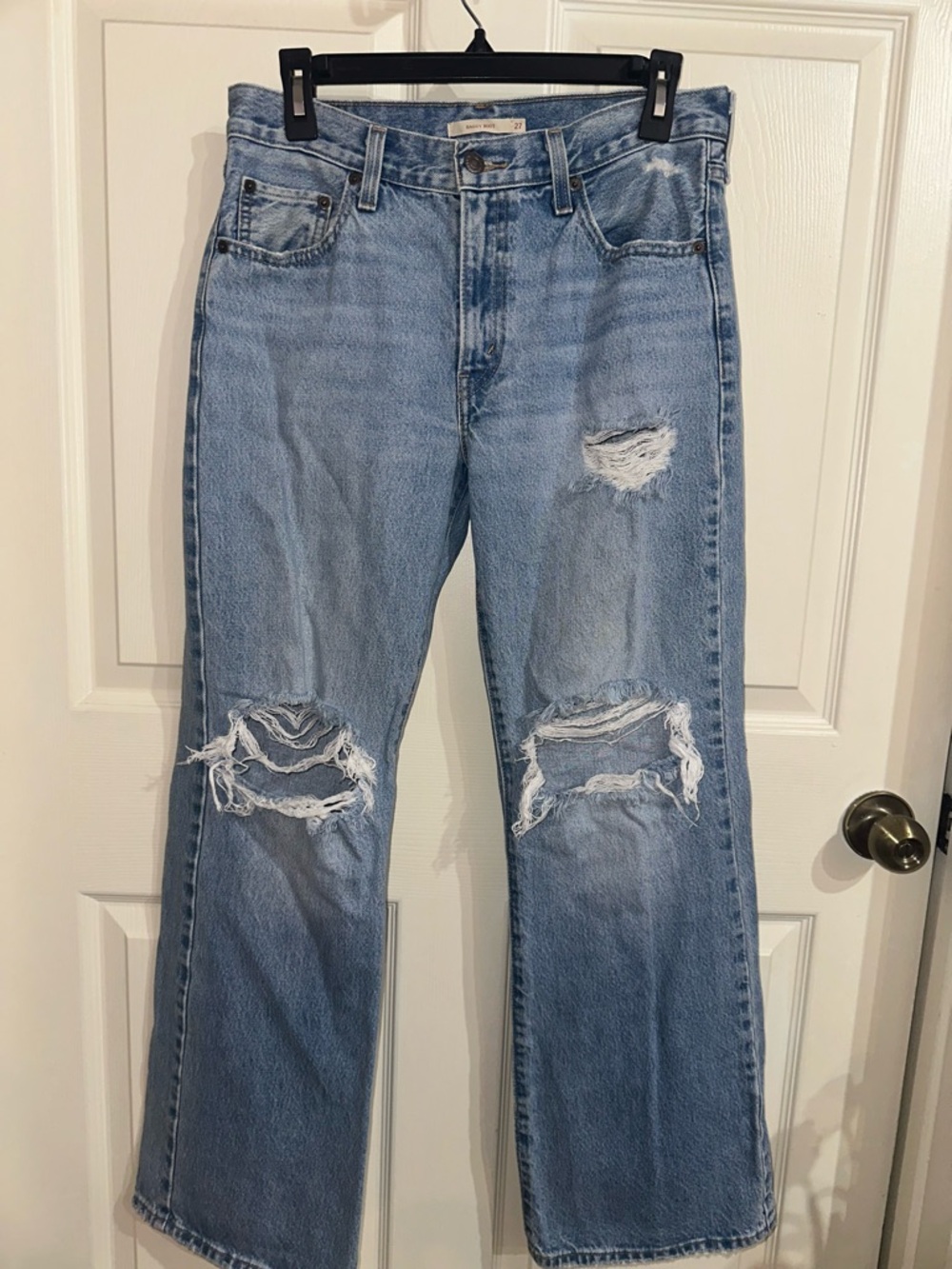 Levi's Premium baggy boot Light Blue Distressed Bootcut Women's Jeans 27 L32